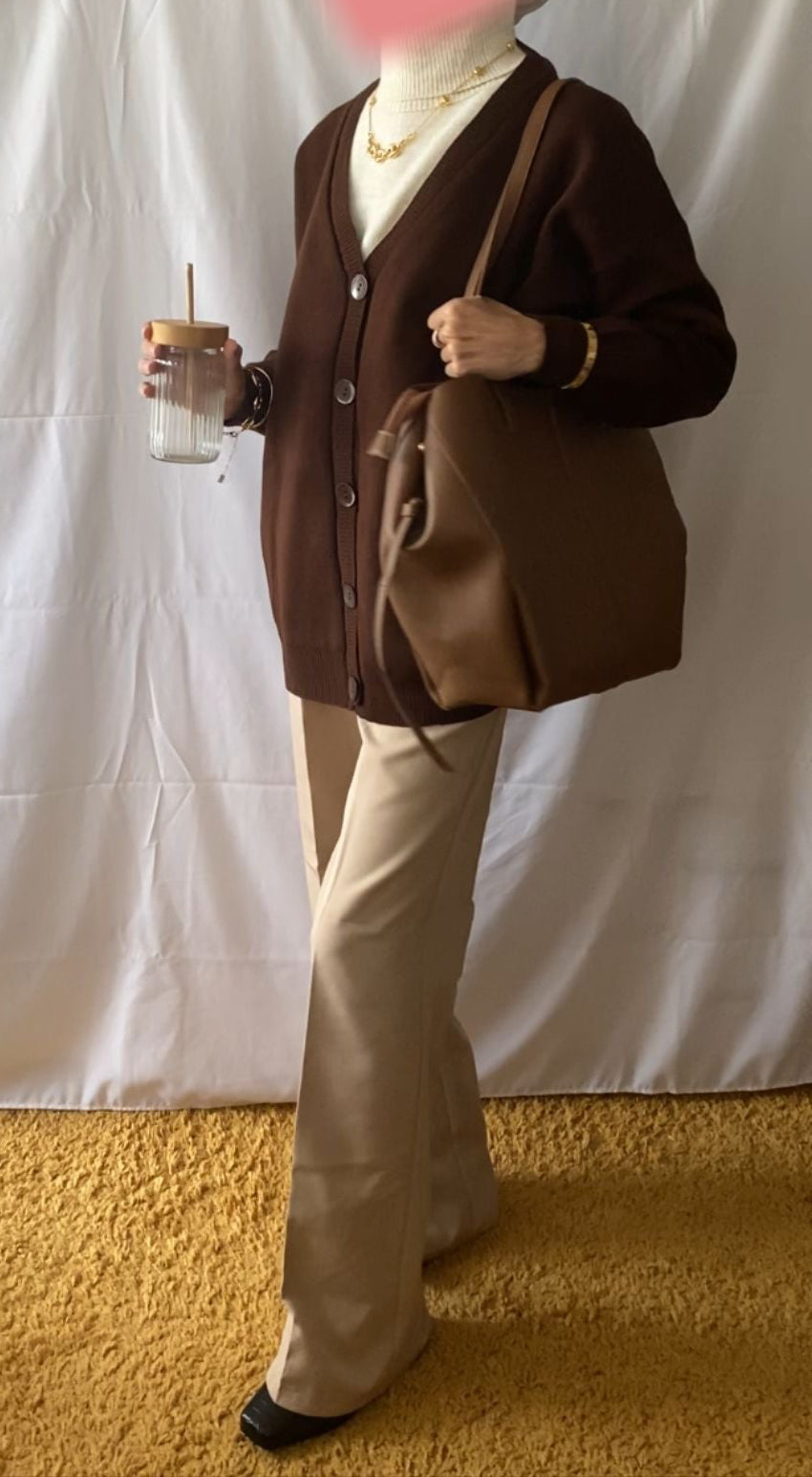 Cardigan Boston marron