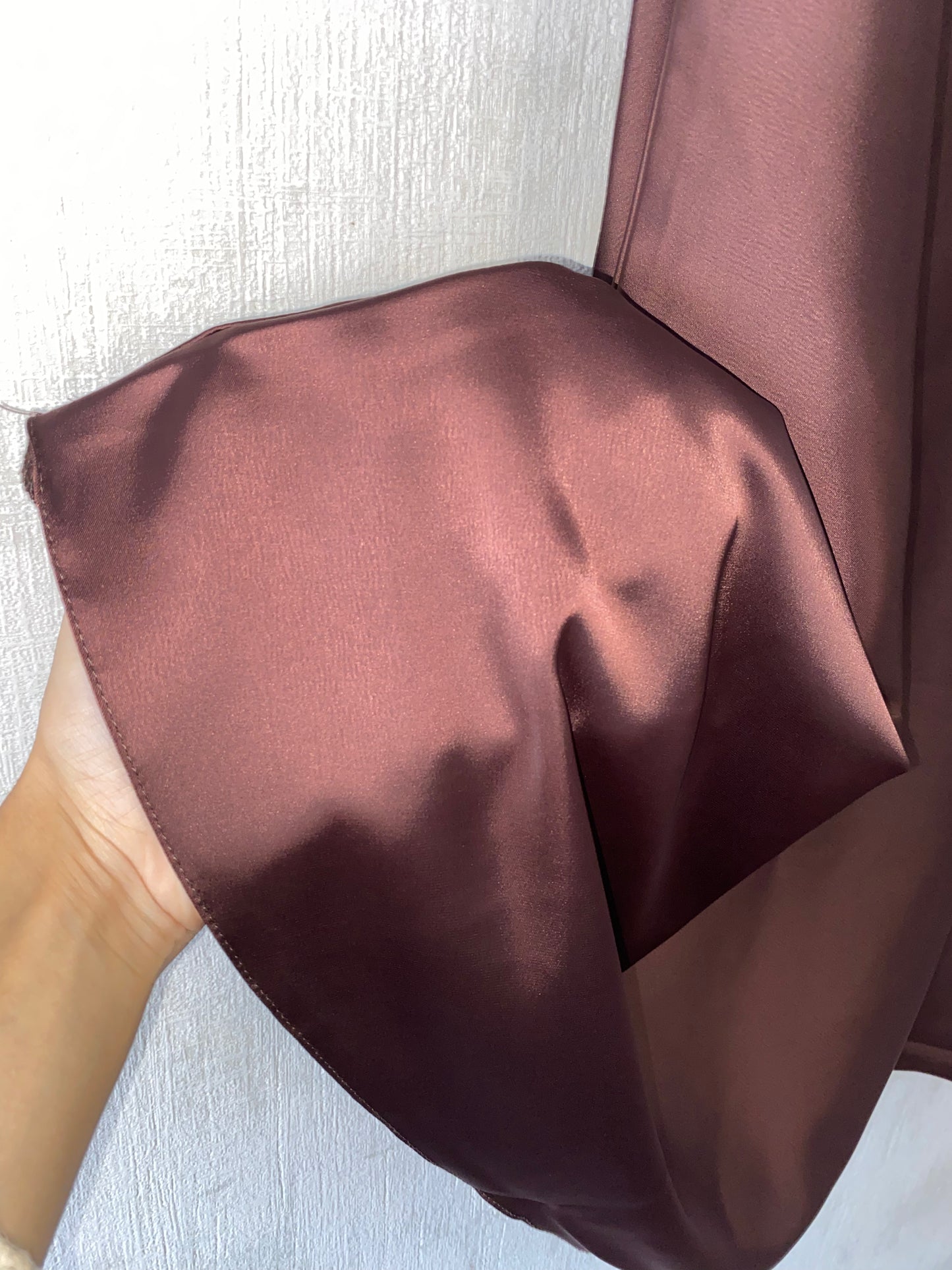 Jupe London satin marron