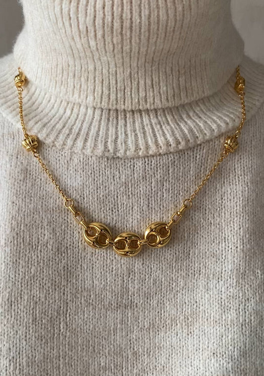 Coffret - parure gros maillon en acier inoxydable