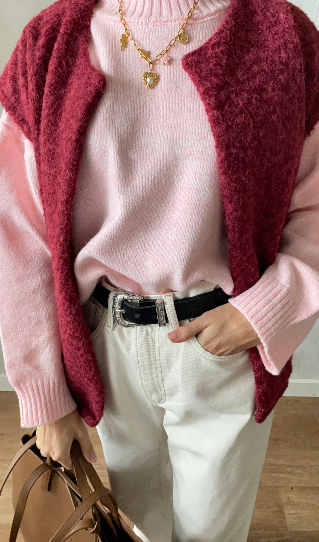 Pull Kyoto rose - 65% Coton