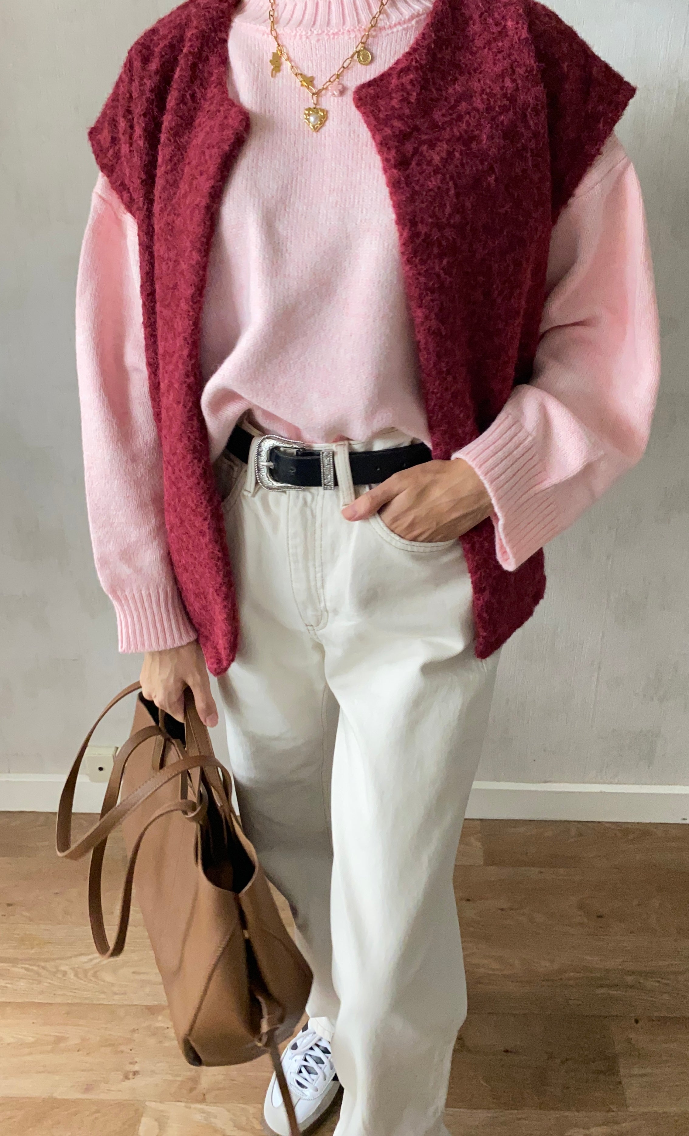 Pull Kyoto rose - 65% Coton