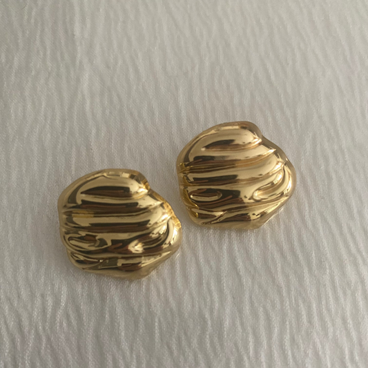 boucles d'oreilles dorées - acier inoxydable